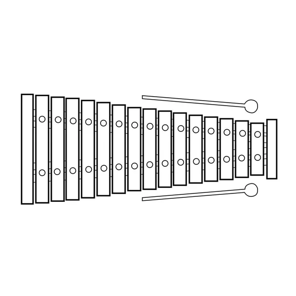 Isolerade xylofon disposition — Stock vektor