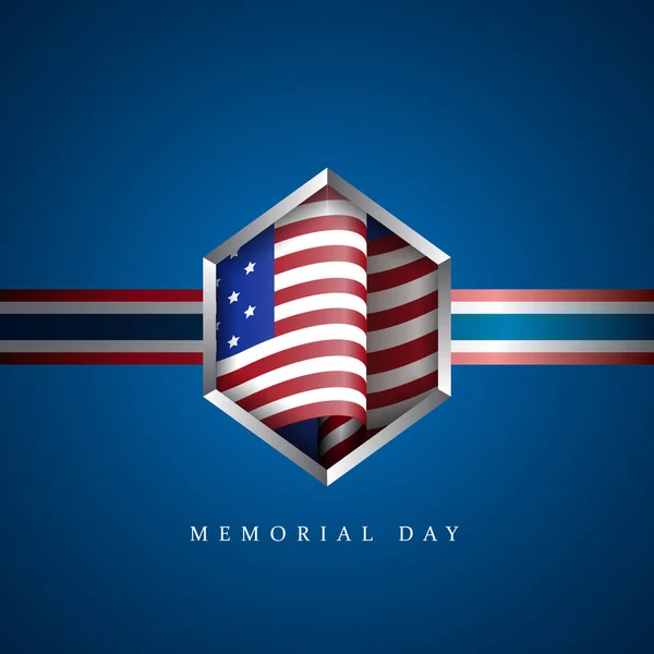 Memorial day illustration — Stock Vector