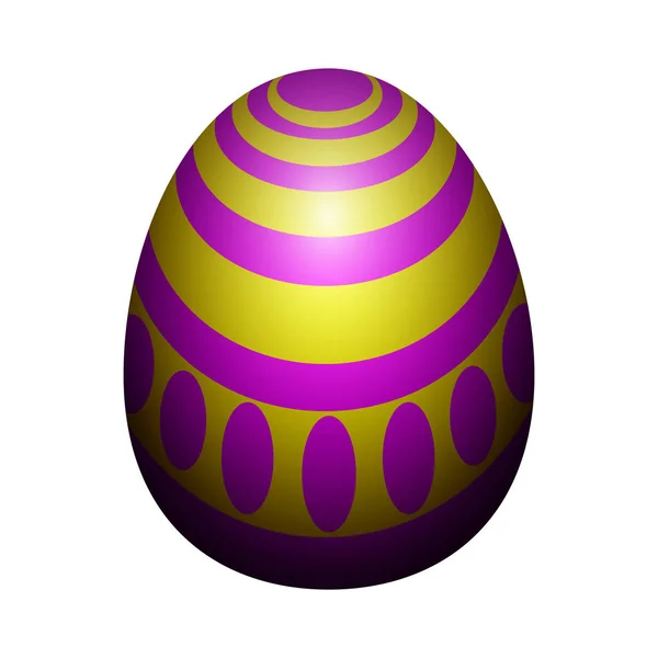 Huevo de Pascua aislado — Vector de stock