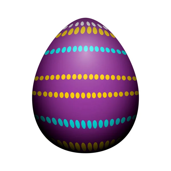Huevo de Pascua aislado — Vector de stock