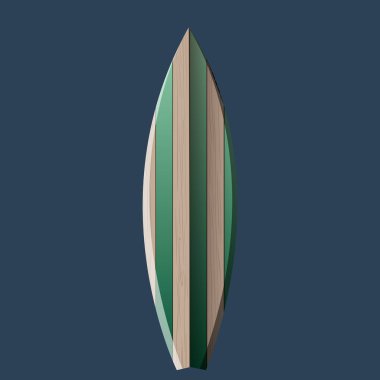 İzole Surfboard illüstrasyon