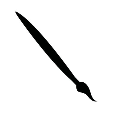 İzole fırça siluet