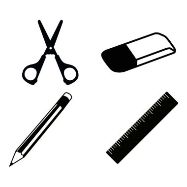 Okul malzemeleri seti.