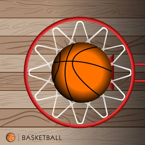 Ilustração campo de basquete — Vetor de Stock