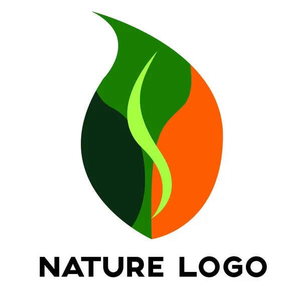 Logo na białym tle natura — Wektor stockowy