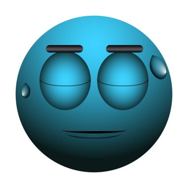 İzole mavi emote