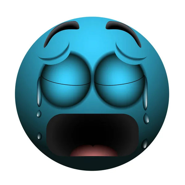 Emote triste isolado —  Vetores de Stock