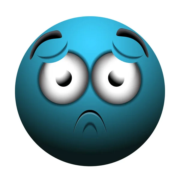 Emote triste isolado —  Vetores de Stock