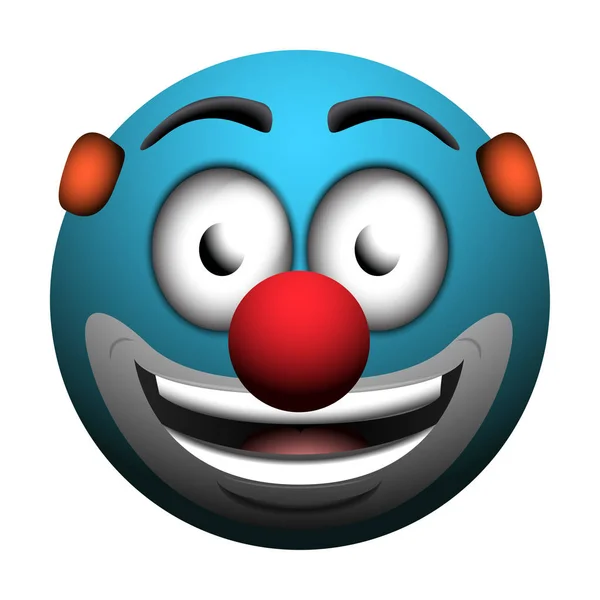 Isolerade clown emote — Stock vektor