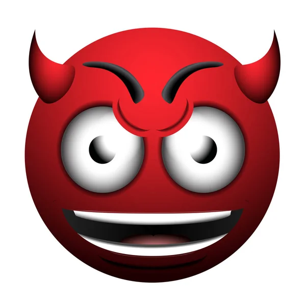 Isolated evil emote — Stock Vector