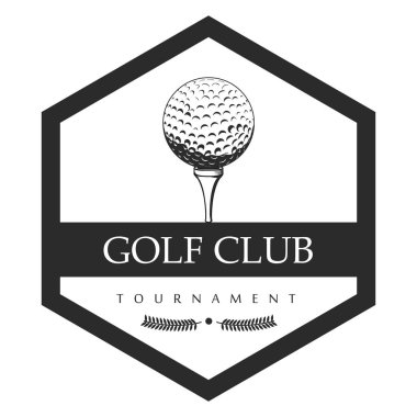 İzole golf amblemi