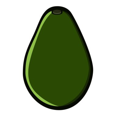 İzole komik avokado