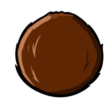 İzole komik Hindistan cevizi