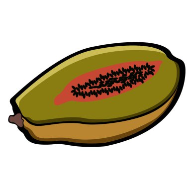 İzole komik papaya