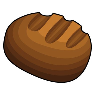 İzole ekmek illüstrasyon