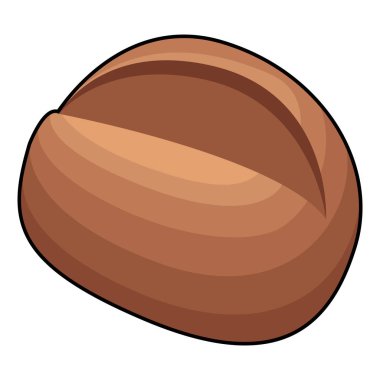 İzole ekmek illüstrasyon