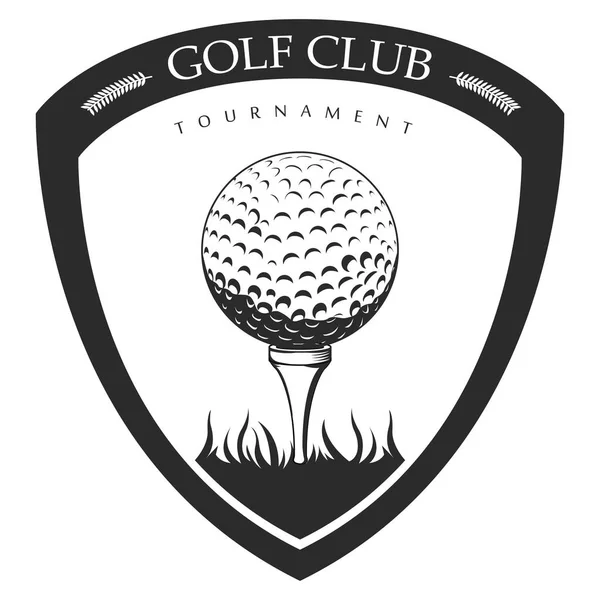 Emblema de golf aislado — Archivo Imágenes Vectoriales