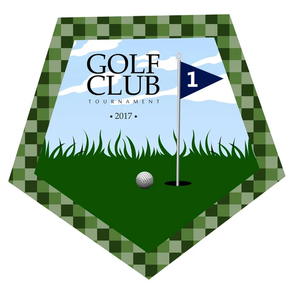 Emblema de golf aislado — Archivo Imágenes Vectoriales