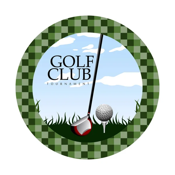 Isolerade golf emblem — Stock vektor