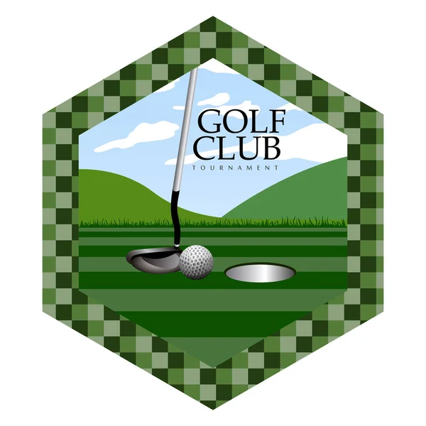 Emblema de golfe isolado —  Vetores de Stock