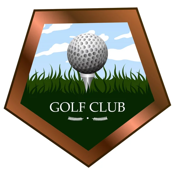Изолированная эмблема гольфа — стоковый вектор