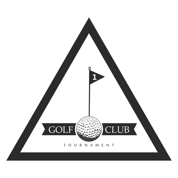 Emblème de golf isolé — Image vectorielle