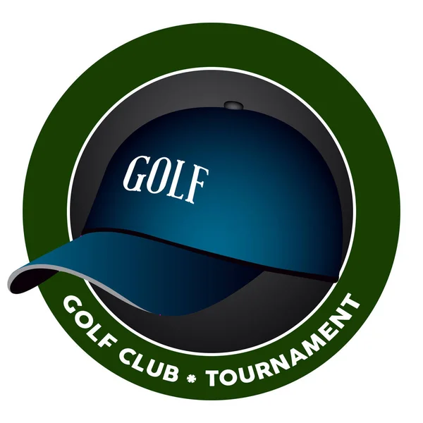 Emblème de golf isolé — Image vectorielle