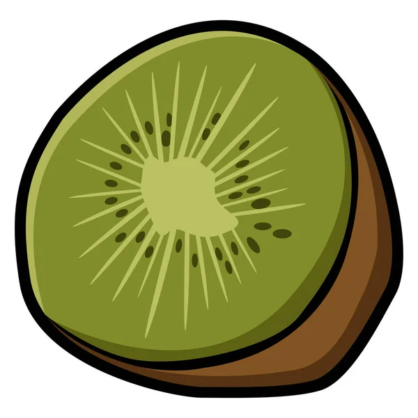 Kiwi cómico aislado — Vector de stock