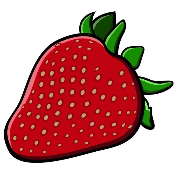 Isolated comic strawberry — Stock Vector