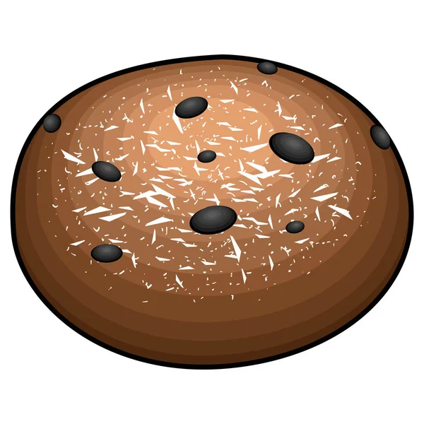 Cookie à puce isolé — Image vectorielle