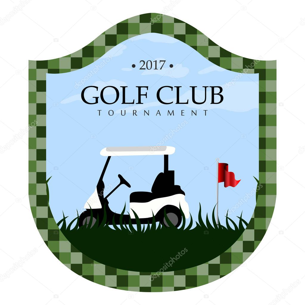 Isolated golf emblem on a white background, Vector illustration
