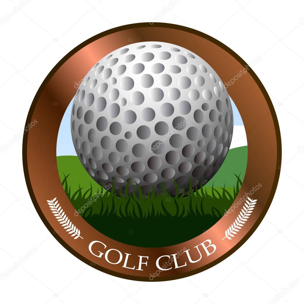 Isolated golf emblem on a white background, Vector illustration