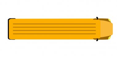 Bir okul otobüsü Üstten Görünüm