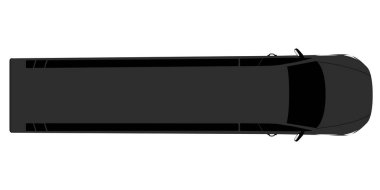 Bir limuzinin Üstten Görünüm