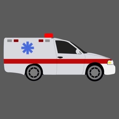 Bir ambulans yan görünüm