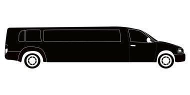İzole limuzin siluet
