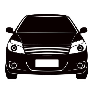 İzole araba siluet