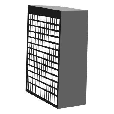 Yalıtılmış bina siluet