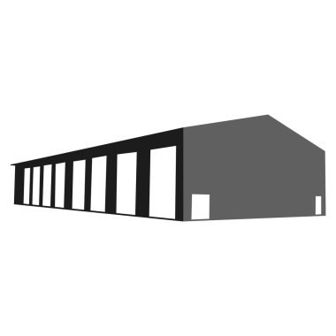 Yalıtılmış bina siluet