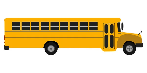 Vista lateral de un autobús escolar — Archivo Imágenes Vectoriales