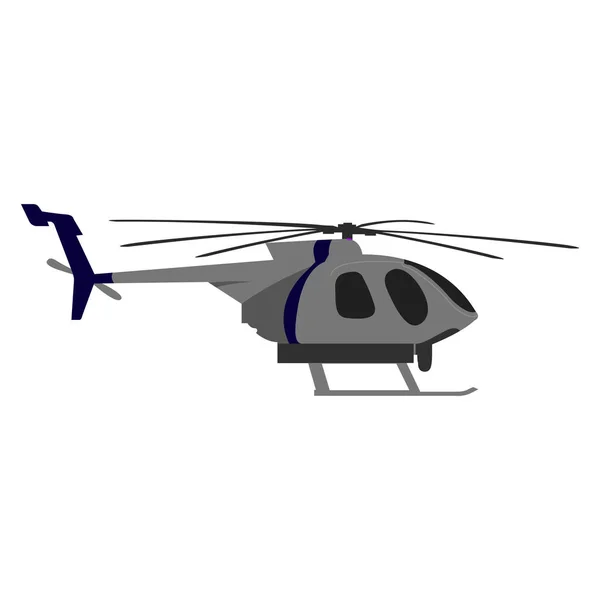 Vista laterale di un elicottero — Vettoriale Stock