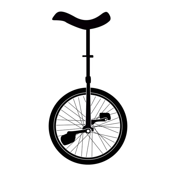 격리 된 monocycle 실루엣 — 스톡 벡터
