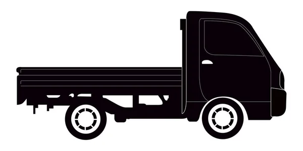 Silueta furgoneta aislada — Archivo Imágenes Vectoriales