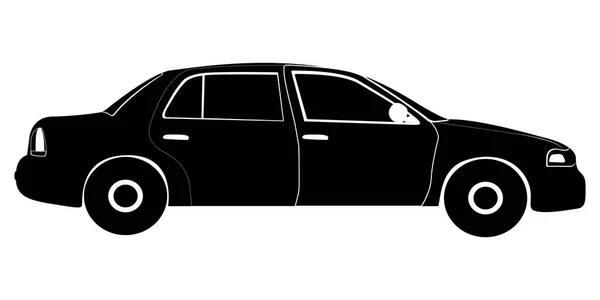 Isolated car silhouette — Stock Vector