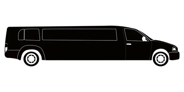 Isolerade limousine siluett — Stock vektor
