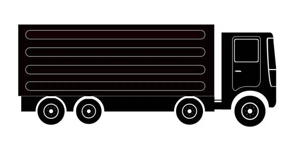 Silhueta de caminhão isolado —  Vetores de Stock