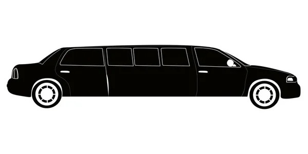 Isolated limousine silhouette — Stock Vector