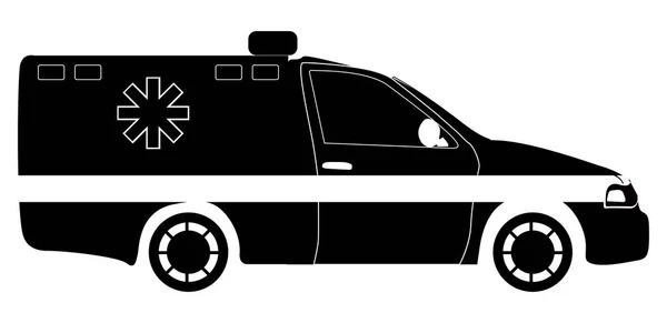 İzole ambulans siluet — Stok Vektör