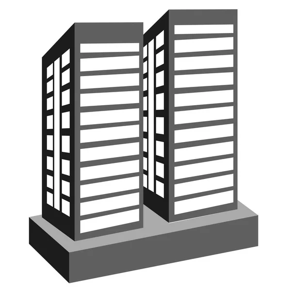 Silueta aislada del edificio — Archivo Imágenes Vectoriales