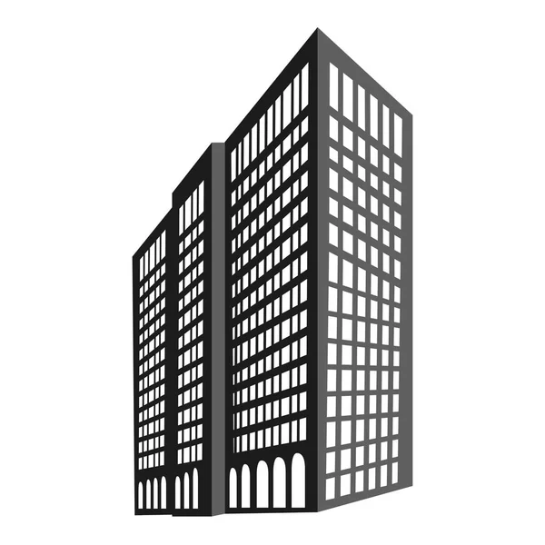 Izolované budovy silueta — Stockový vektor